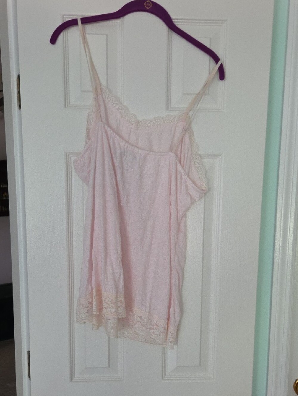 Coldwater Creek Light Pink Lace-Trim Cami - Picture 2 of 5